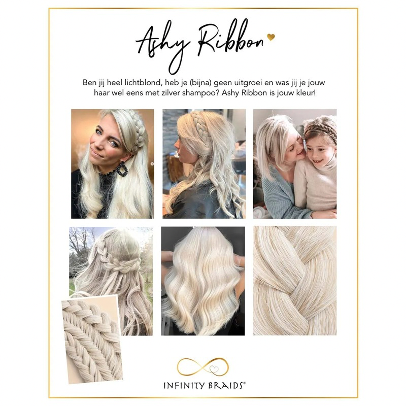 Infinity Lizzy Braid - Ashy Ribbon - Regular Braid - Heel Lichtblond