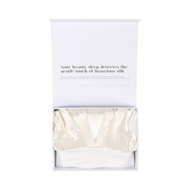 Beauty Pillow - Luxury Silk Bonnet - Pearl - 100 % Mulberry zijde - Slaapmuts