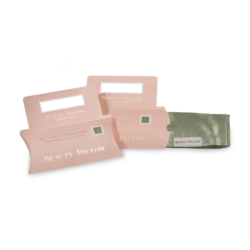 Beauty Pillow - Satijnen Kussensloop - Olive Green- 60x70