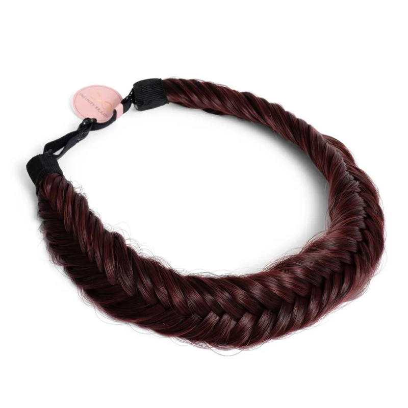 Infinity Jolie Braid Raspberry Ice - Fishtail - Mahonie Rood / Bruin