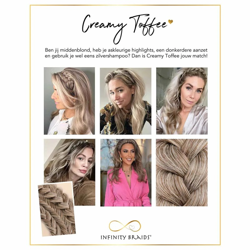 Infinity Lizzy Braid - Creamy Toffee -  Regular Braid - Middenblond