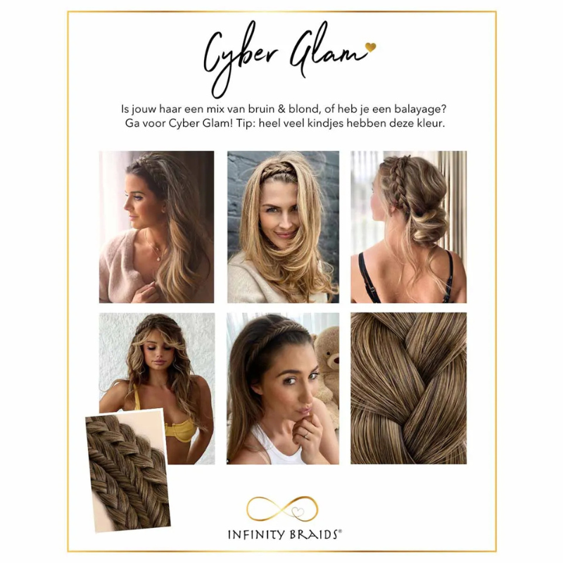 Infinity Viènne Braid - Cyber Glam - Messy Braid - Mix bruin & Blond