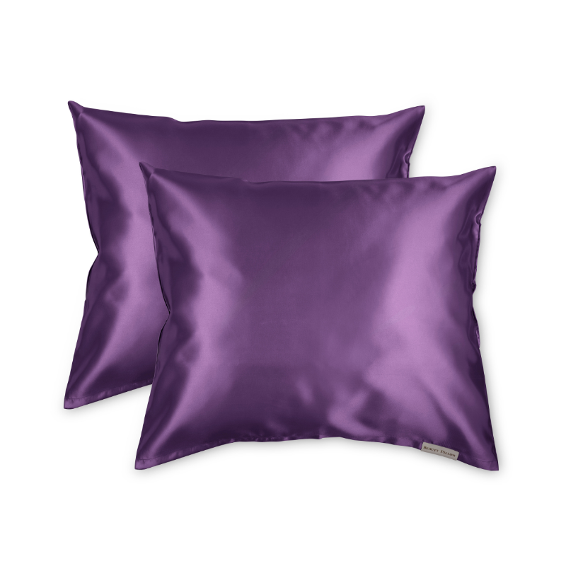 Beauty Pillow - Satijnen Kussensloop -  Aubergine - 60x70