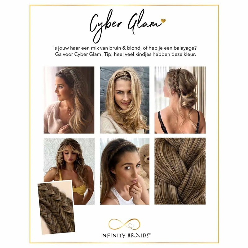 Infinity Lizzy Braid - Cyber Glam - Regular Braid - Mix bruin & Blond