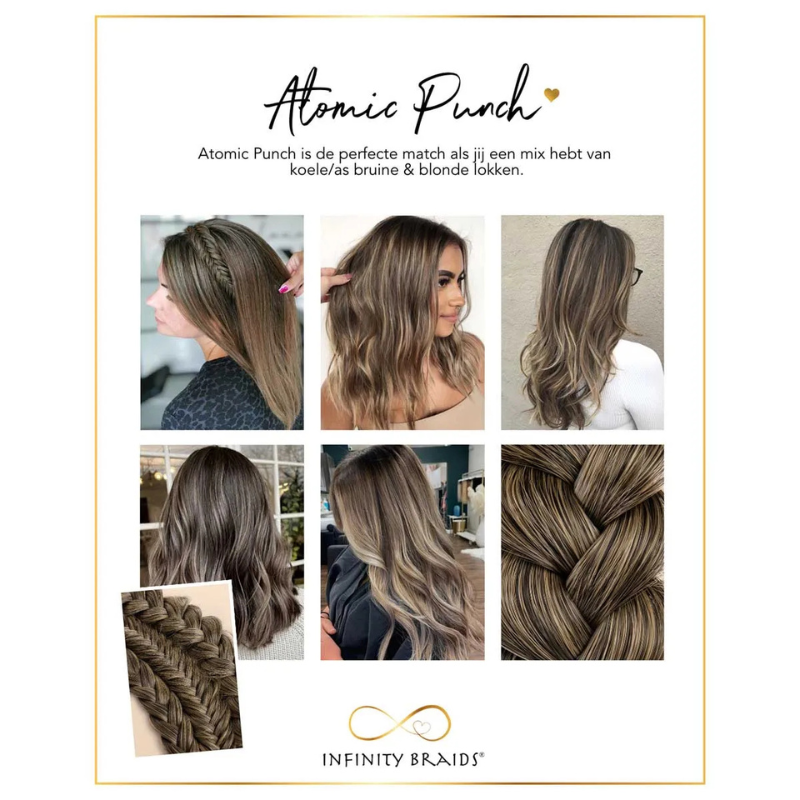 Infinity Jolie Braid -  Atomic Punch - Asbruin met blonde Highlights