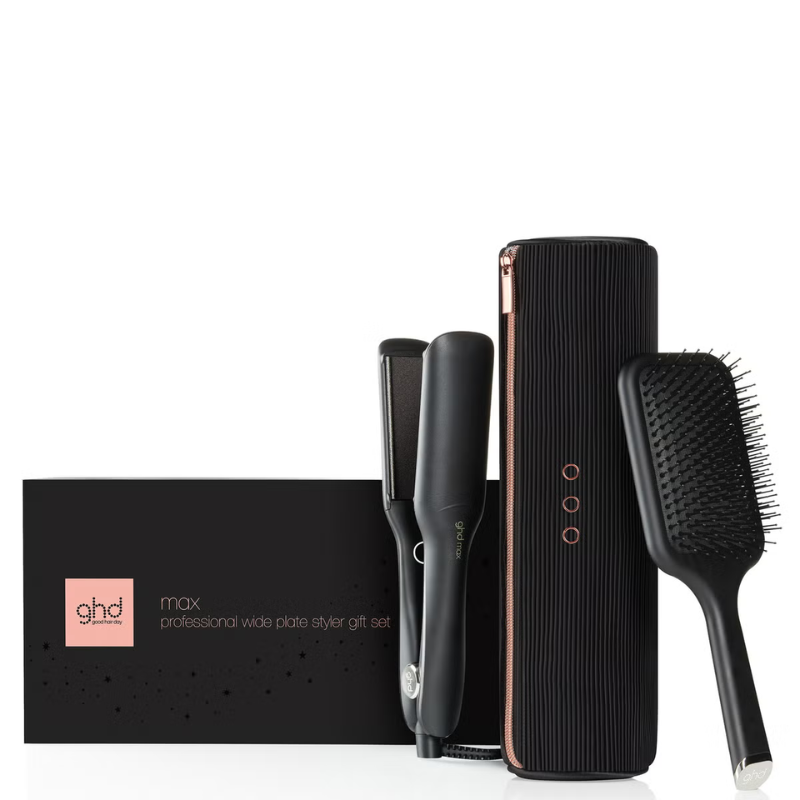 ghd - Max Wide Plate Styler - Gift Set – White Edition | Met Paddle Borstel & Hittebestendige Opbergtas