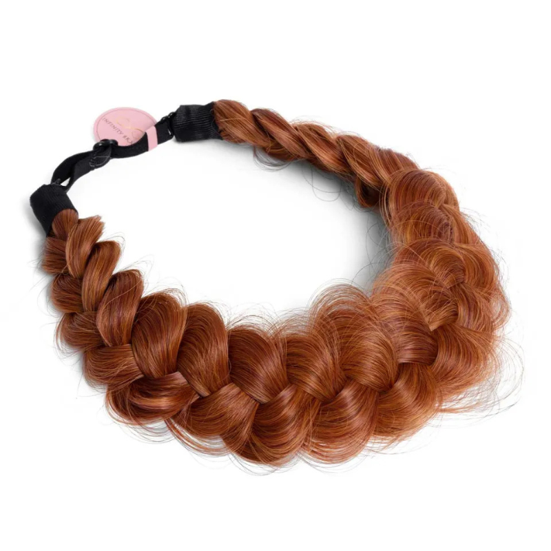Infinity Braid Viènne Fire Dash - Messy Braid - Koper met Subtiele Highlights