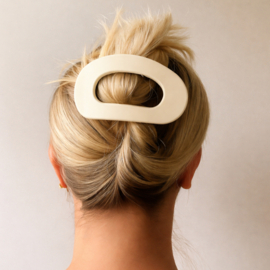 Platte Haarklem – Beige - 1 st