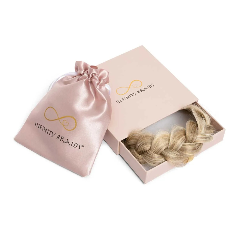 Infinity Viènne Braid - Satin Caramel - Messy Braid - Warm Lichtblond