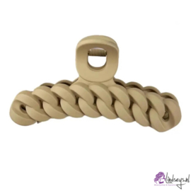 Caramel Haarklem - Uniek Twist Patroon - Matte Afwerking - 10,5cm - 1 st