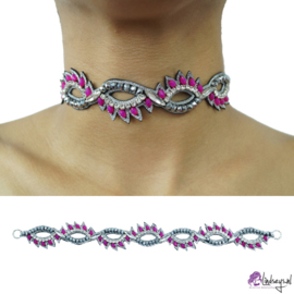 Pink Pewter - Addy Fuchsia - Choker - Haarband