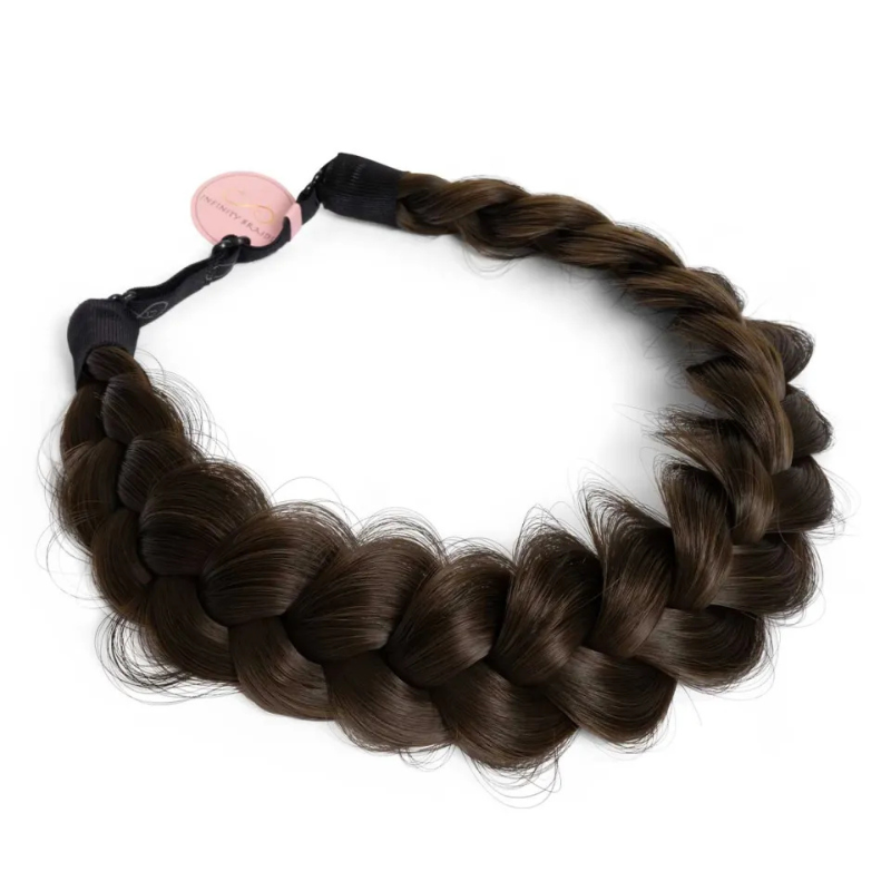 Infinity Viènne Braid - Mocha Chino - Messy Braid - Midden tot donkerbruin
