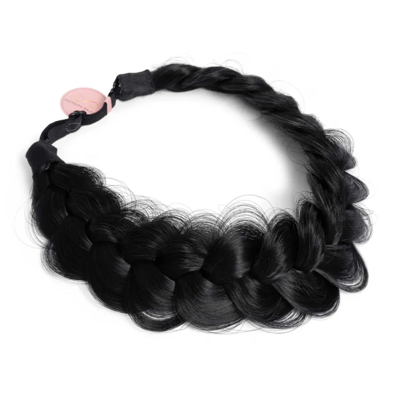 Infinity Viènne Braid - Onyx - Messy Braid - Zwart