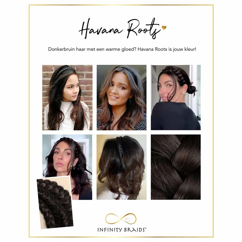 Infinity Lizzy Braid - Havana Roots  - Regular Braid - Donkerbruin