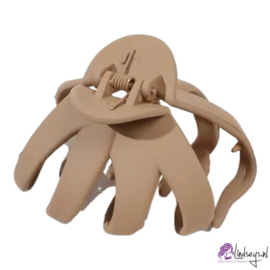 Haarklem - Octopus - Mat Caramel - Middel - 1 st