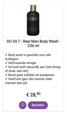 GO 24.7 - Real Man Body Wash - 236 ml