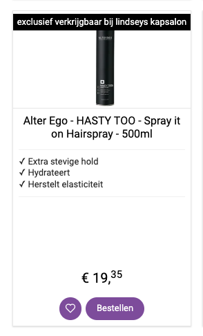 Haarlak voor mannen alter ego