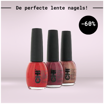 Ontvang nu 60% korting op alle CHI nagellakken! Een kleurrijke aanvulling voor jouw nagellakcollectie.