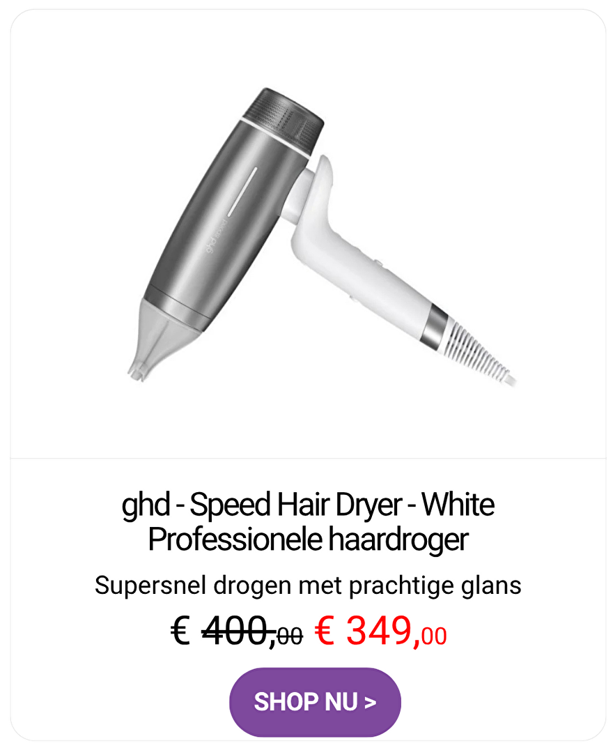 ghd Speed Hair Dryer White professionele haardroger met aanbieding bij Lindseys.nl
