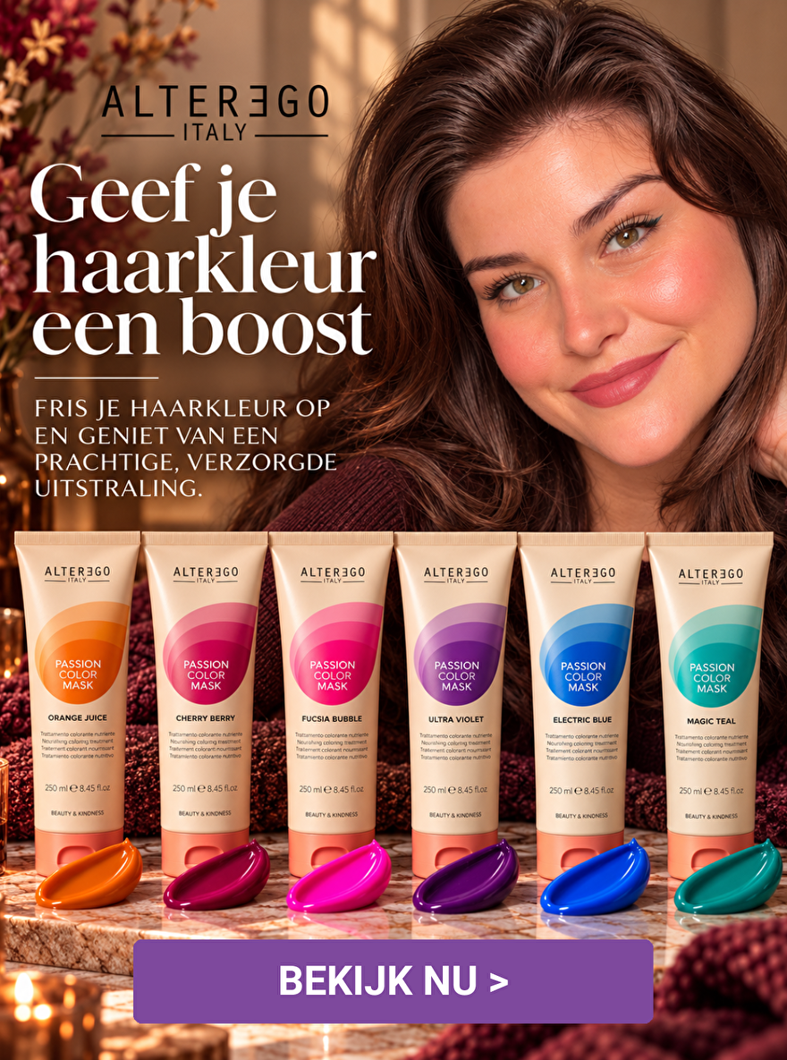 Alter Ego kleurmaskers  Geef je haarkleur een boost  Fris je haarkleur op en geniet van een prachtige, verzorgde en glanzende uitstraling.
