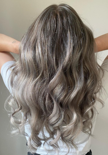 highlights grijs blond