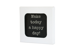 10 verschillende onderzetters in doosje, serie Make today a happy day