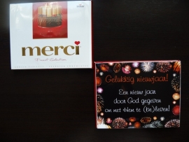 Merci kaart Gelukkig Nieuwjaar!