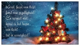 Giftcard (10 st.) Kerst is feest van licht