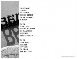 Believe:  belijdenis of doop, + gedicht