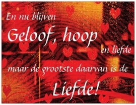 Geloof, hoop en Liefde