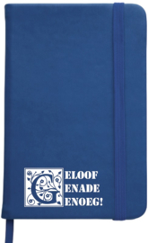 Notitieboekje Geloof Genade Genoeg, donkerblauw