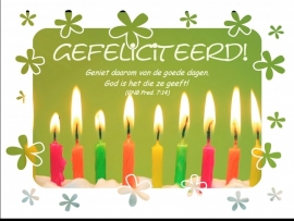 Merci kaart gefeliciteerd! (met bloem kader)