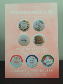 Display dovepotten en vaseline lippenbalsem