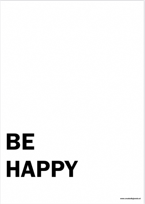 Poster 'Be happy'