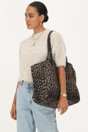 Grote shopper met panterprint