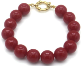 Armband kralen Rood