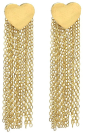 Oorbellen hartjes lang