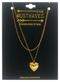 Ketting lang met klein hartje