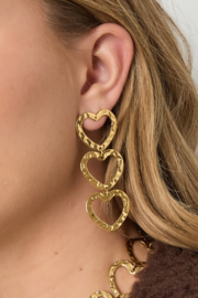 Oorbellen open hartjes 3x