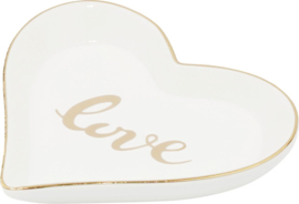Glazen display schoteltje - Love