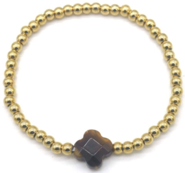 Armband kralen met  klaver