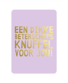 Kaart Beterschapsknuffel - Paars/Goud - KP