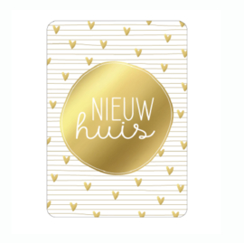 Kaart Nieuw Huis - Wit/Goud - KP