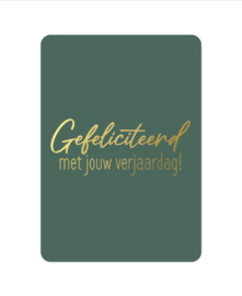 Kaart Verjaardag - Groen/Goud - KP