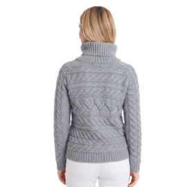Aran Woollen Mills damestrui Shannon - Ocean Grey