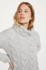 Aran Woolen Mills Sweater Lonneke - Ice Grey
