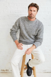 Donegal Tweed trui James - Licht Grijs
