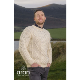 Aran Woollen Mills unisex sweater Kyan - Oat Meal