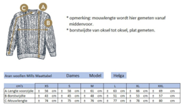 Aran Woollen Mills trui Helga - Naturel