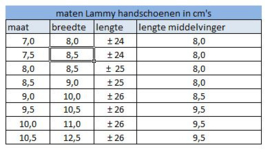 Lammy  vingerhandschoenen Zwart